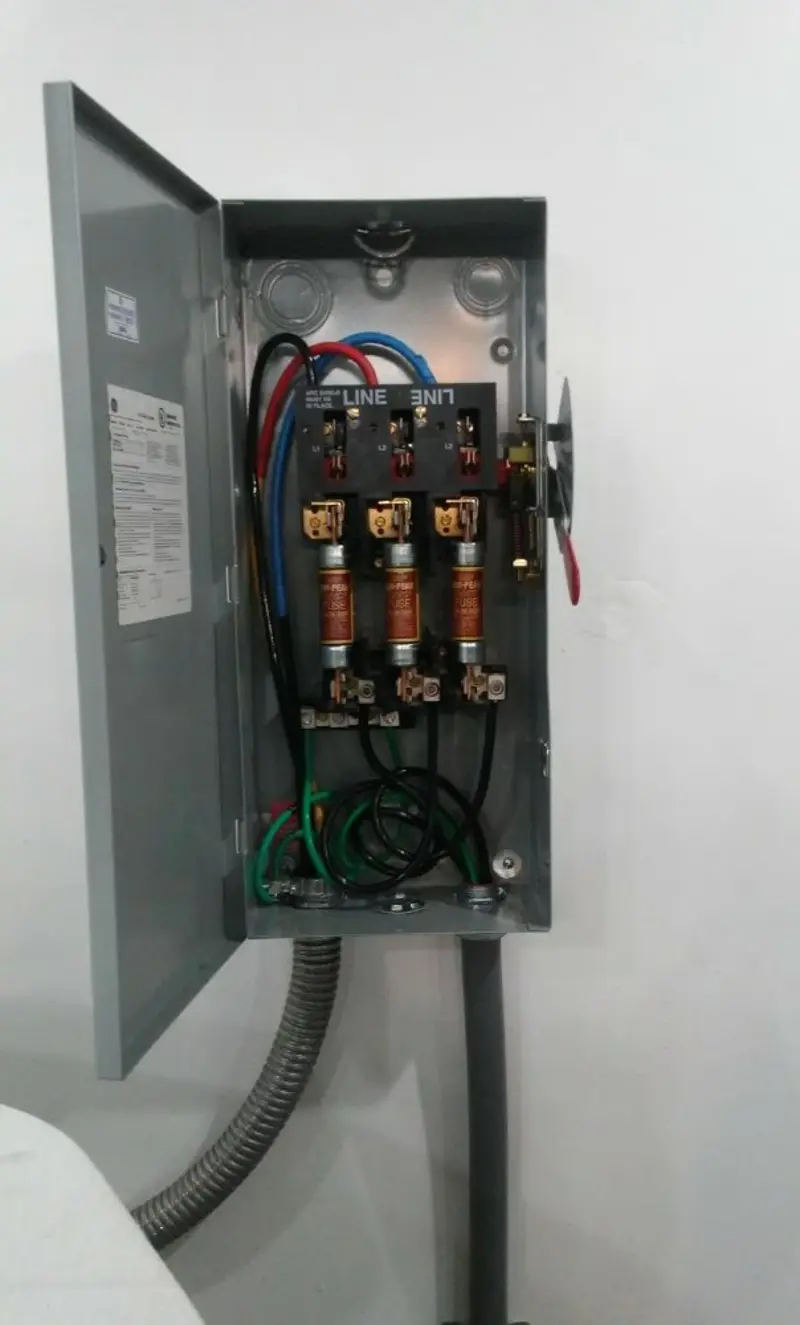 Three-phase disconnect switch installed for Electrical Wiring & Rewiring in Temescal Valley