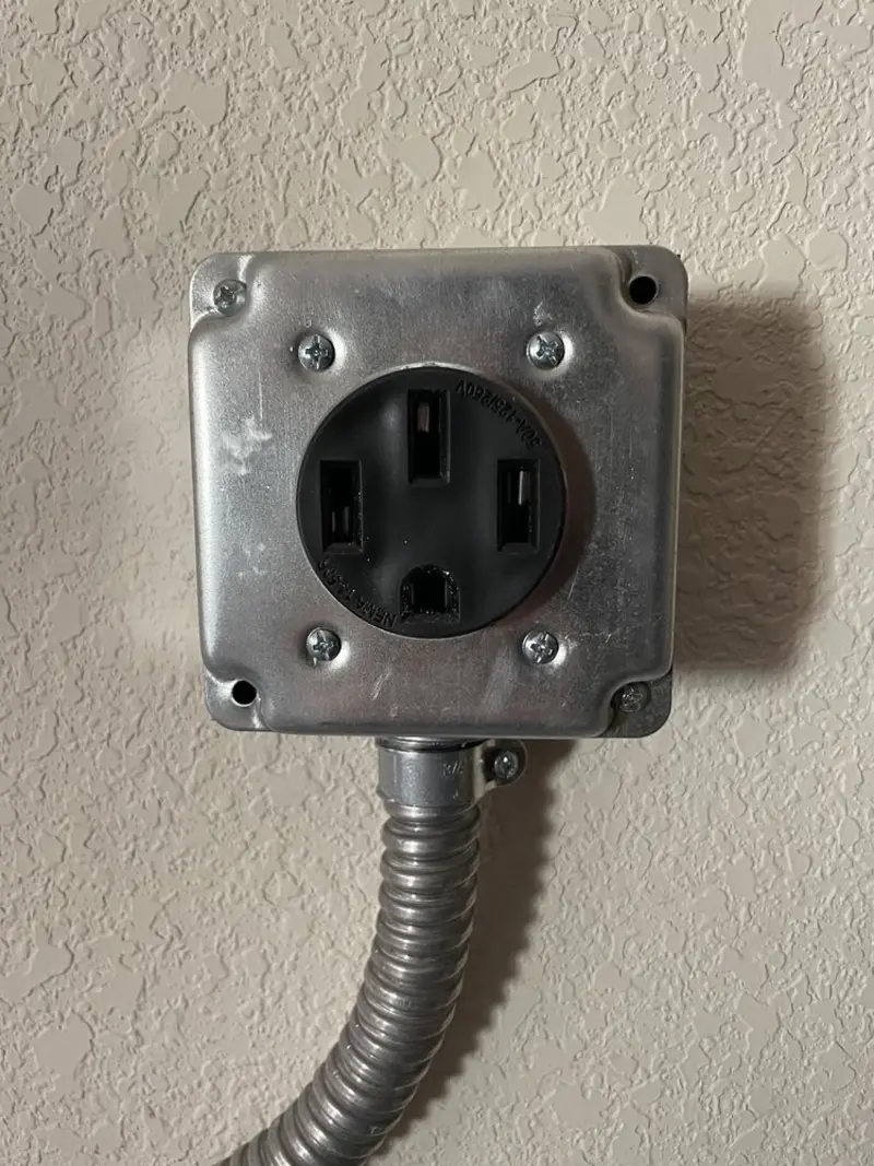 NEMA 14-50 outlet installed for Smart Home Electrical in Temescal Valley
